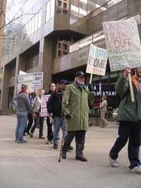 Emergency Picket in Response to death of  Canadian Soldiers in Afghanistan. March 6 2006.